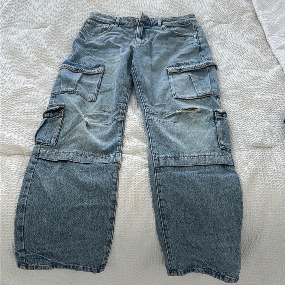 Women’s Blue Cargo Pants Garage